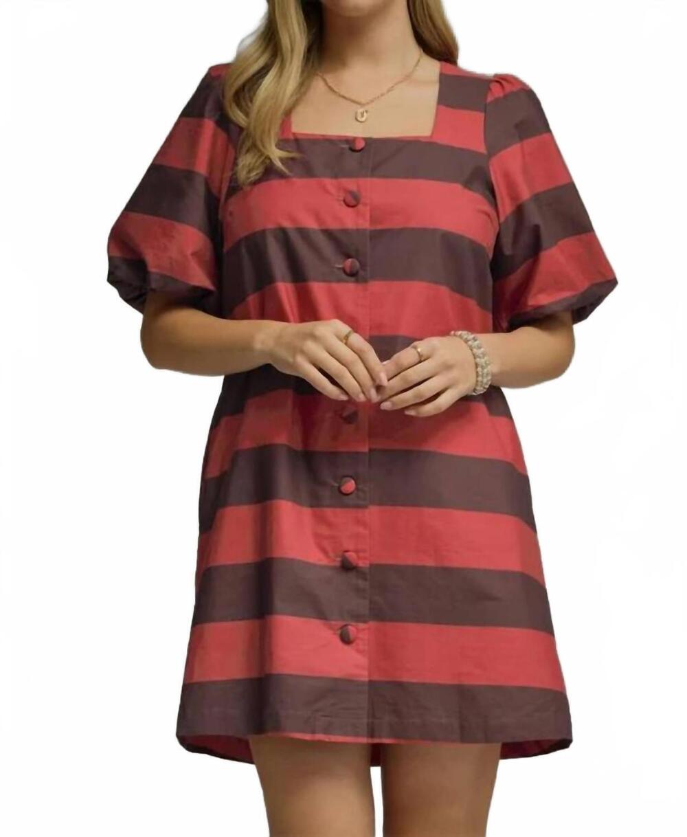 NEW ENTRO sunset harbor dress in deep red